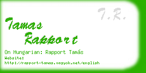 tamas rapport business card